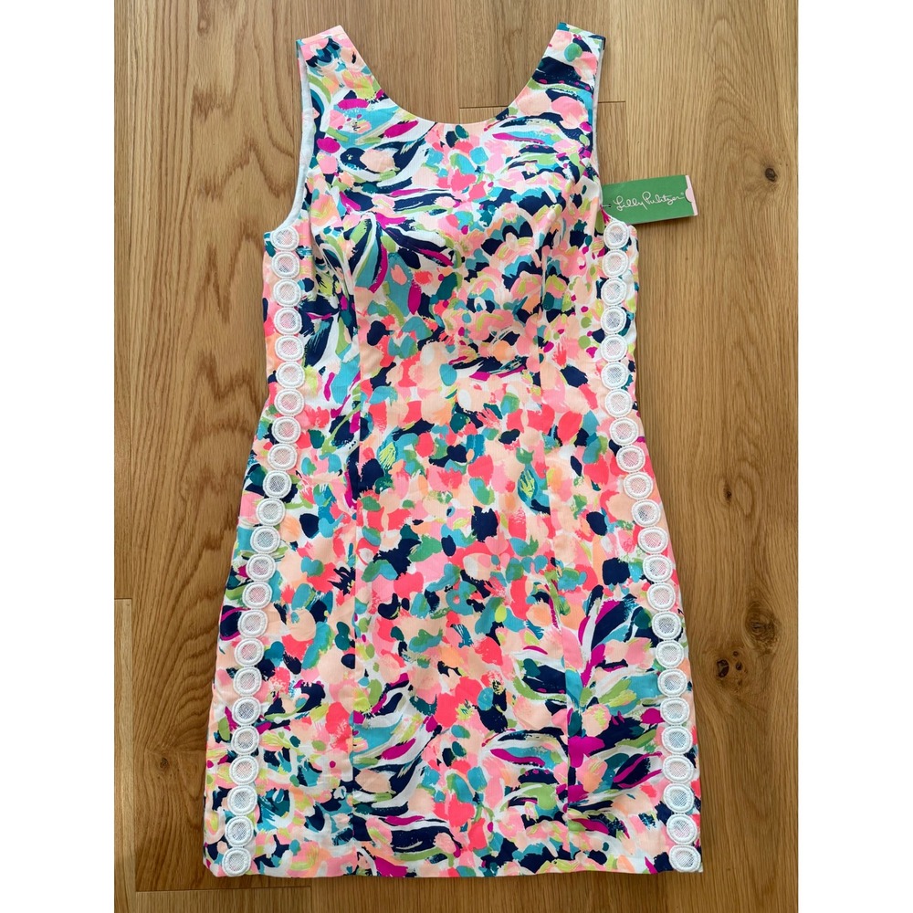 NWT Lilly Pulitzer Mia Shift Dress Pina Colada Print Dress Size 0